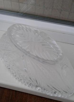 Хрустальная ладья, ваза, конфетница, салатник винтаж ссср
