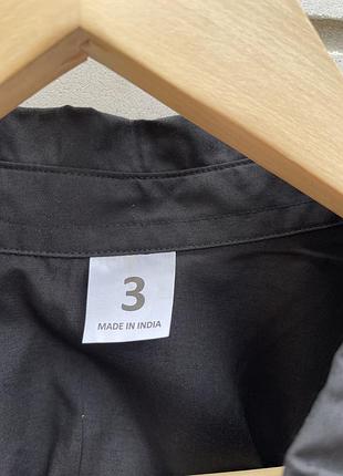 Черная манишка рубашка с заклёпками хлопок германия