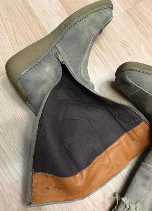 Ботинки кожа замша сапоги gattino италия р.36/35,5 ст.23-23,5см4 фото
