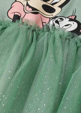 Стильное  брендовое платье  для девочки  "minnie mouse"  с фатиновой юбкой  микки маус h&m2 фото