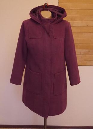 Пальто сіренєве 8-36 євро розмір damart з капішоном