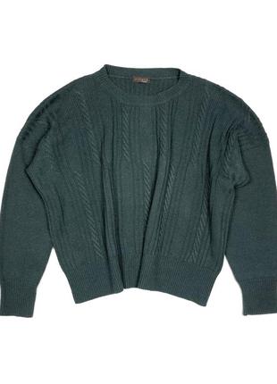 Peserico шерстяной оверсайз свитер зелёный кофта