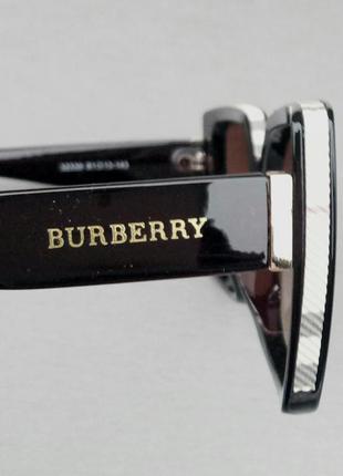 Burberry стильные женские солнцезащитные очки коричневые с градиентом8 фото