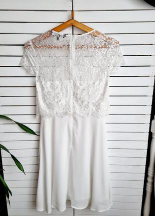Vero moda белое свадебное платье кружевное нежное8 фото