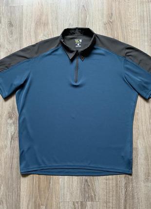 Мужская треккинговая туристическая поло футболка mountain hard wear