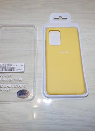 Чехол silicone cover full для samsung galaxy a52 жёлтый2 фото