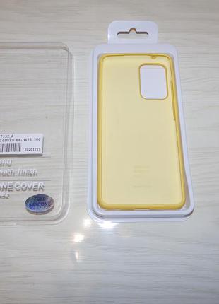 Чехол silicone cover full для samsung galaxy a52 жёлтый3 фото