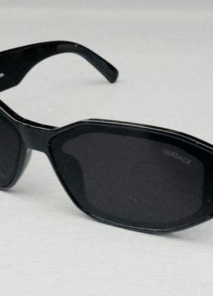 Окуляри брендові стильні жіночі сонцезахисні окуляри вузькі чорні