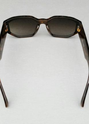 Versace стильные женские солнцезащитные очки коричневые тигровые  с градиентом5 фото