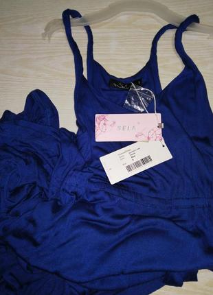 Платье sela, s синее в пол2 фото