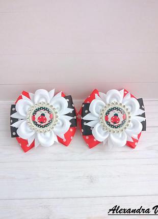 Бантики "божья коровка"