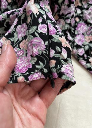 Нереальная блуза в цветы с рукавами фонариками от naanaa2 фото