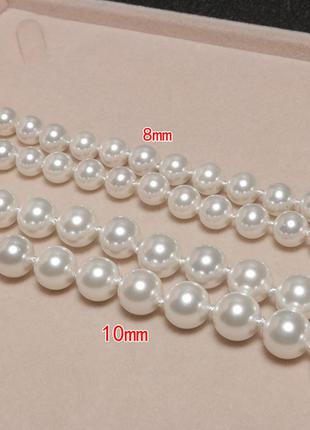 Намисто ,намисто з черепашок білі 10 мм3 фото