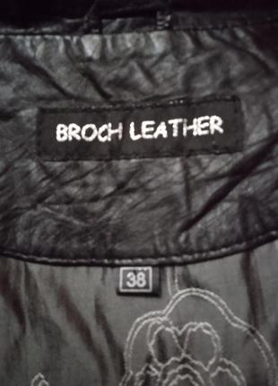 Кожаное женское болеро бренд broch leather5 фото