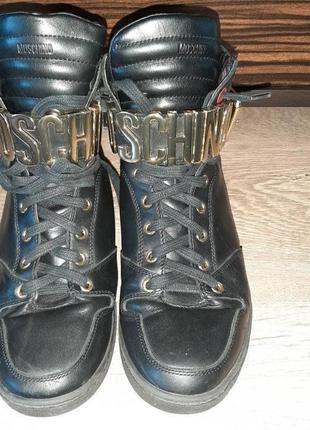 Ботинки кожа дизайнерские moschino италия оригинал