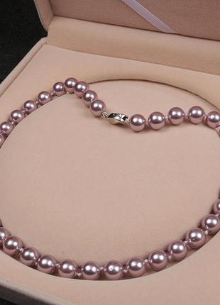 Намисто ,намисто з черепашок фіолетові