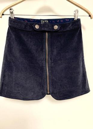 Юбка спідниця коротка синя вельвет zara, 140 см