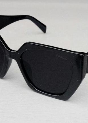 Prada стильные женские солнцезащитные очки чёрные1 фото