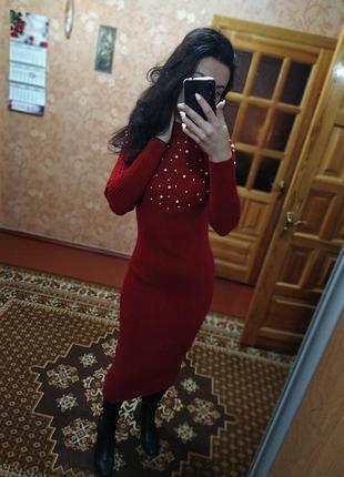 Теплое нарядное платье 3