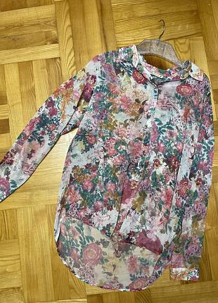 Рубашка в цветочный принт
