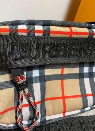 Бананка burberry vintage check bonded cotton кросс боди сумка в клетку женская / мужская7 фото