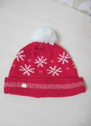 Яркая новогодняя велюровая шапка со снежинками, италия5 фото