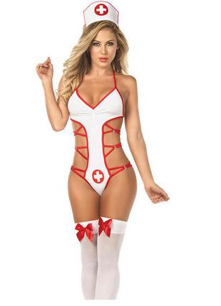 Женский комплект боди костюм медсестра 320
