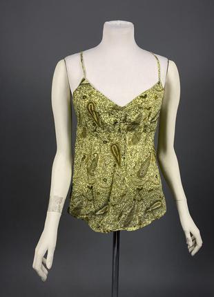 Топик легкий h&m, натуральный, зеленый