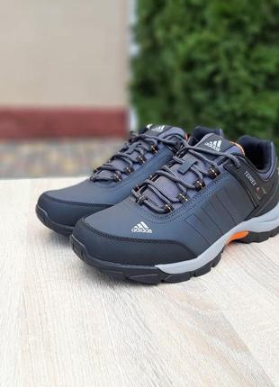 Мужские кроссовки adidas terrex серые с оранжевым / чоловічі кросівки2 фото