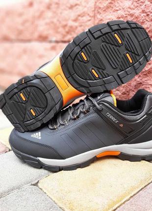 Чоловічі кросівки adidas terrex сірі з помаранчевим / чоловічі кросівки7 фото