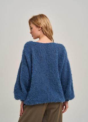 Стильний оверсайз светр в кольорі джинс7 фото