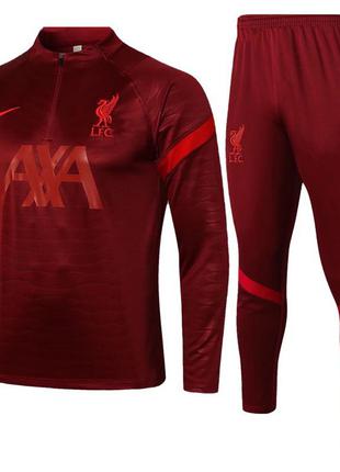 Детский футбольный костюм ливерпуль nike 2021-2022 red (3233)1 фото