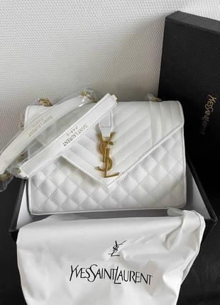 Женская шикарная белая брендовая сумочка елегантна біла стильна жіноча сумка відомий бренд