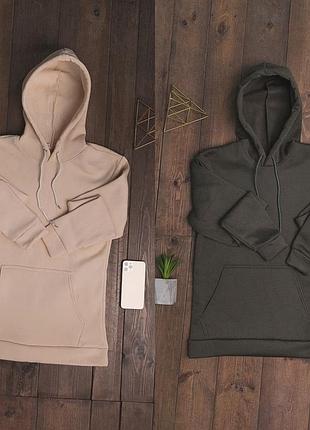 Худи+худи dekka flis d63 светлый беж + хаки