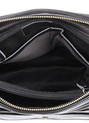 Рюкзак vintage 14967 кожаный черный7 фото