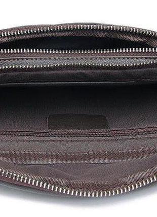 Поясна сумка шкіряна vintage 14971 коричнева6 фото