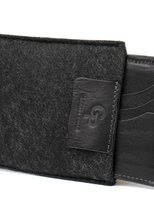 Шкіряний картхолдер grande pelle 11502 чорний5 фото