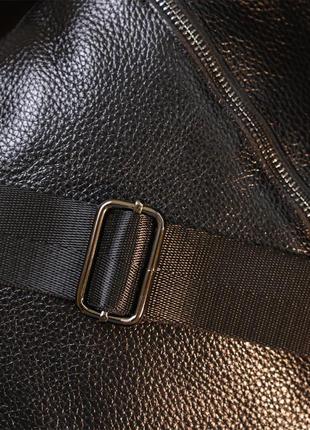 Кожаная стильная мужская сумка через плечо shvigel 11604 черный9 фото