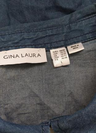 Стильная джинсовая рубашка gina laura большого размера 18-20uk9 фото