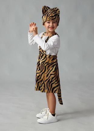 Карнавальный костюм тигра для мальчика. возраст 5 - 8 лет. (принт - полоска).7 фото