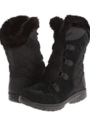Зимові чобітки чорні черевики columbia minx-mid omni-heat. розмір-39, 25см.
