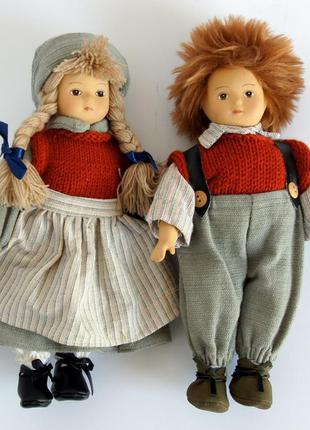 Антикварні порцелянові ляльки братик та сестричка 1970-і germany