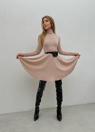 Платье  с сумочкой рубчик 2