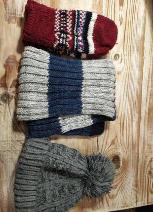 Детский тепленький комплект- шарф с шапкой+варежки -цена за 1 товар2 фото