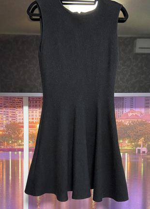 Черное женское вязанное нарядное платье 42/44