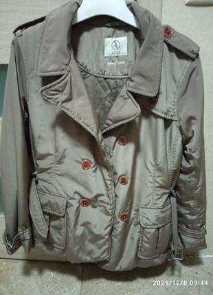 Брендовий курточка zara 48р кавовий=капучіно, утеплена, дощовик тренч