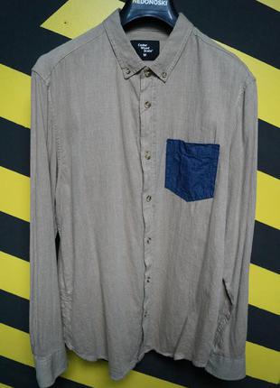 Сорочка з кишенькою джинсовим