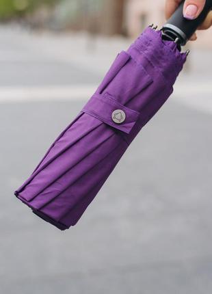 Брендовий парасолька krago ring повний автомат 10 спиць 115см фіолетовий5 фото