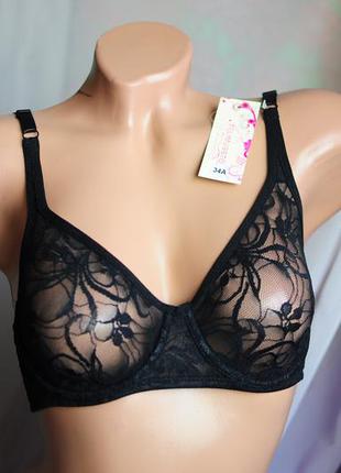 Оригинальный черный женский кружевной лиф бюстгальтер "кардашьян" на косточках в чашечках балконет