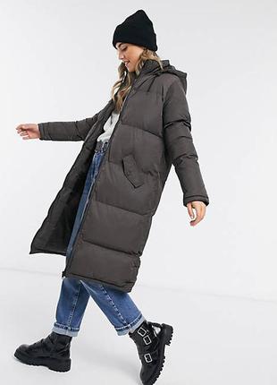 Куртка парка пуховик brave soul cello maxi longline puffer jacket оригинал1 фото